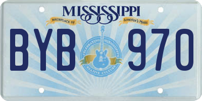 MS license plate BYB970