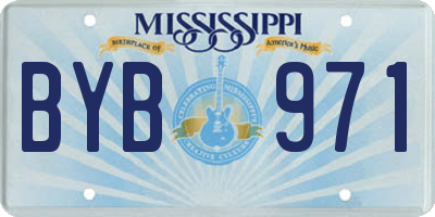 MS license plate BYB971