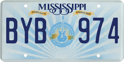 MS license plate BYB974