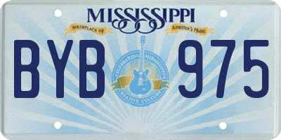 MS license plate BYB975