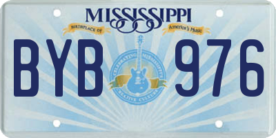 MS license plate BYB976