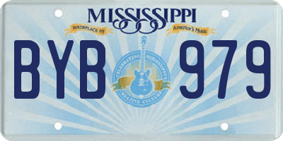 MS license plate BYB979