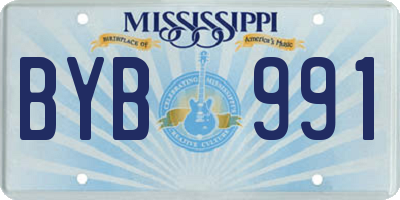 MS license plate BYB991