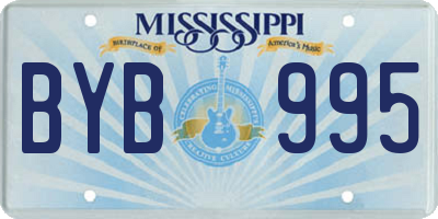 MS license plate BYB995