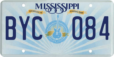 MS license plate BYC084