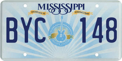 MS license plate BYC148