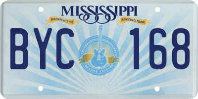 MS license plate BYC168