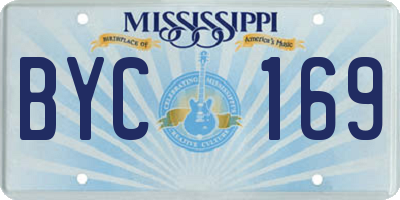 MS license plate BYC169
