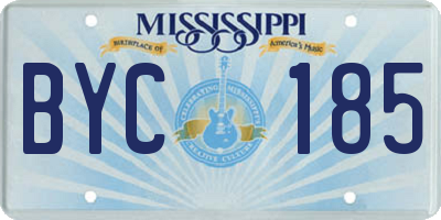 MS license plate BYC185