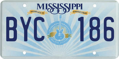 MS license plate BYC186