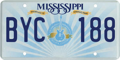 MS license plate BYC188
