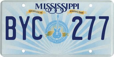 MS license plate BYC277