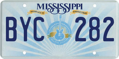 MS license plate BYC282