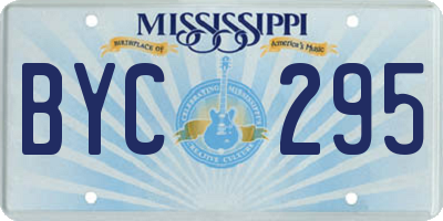 MS license plate BYC295