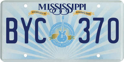 MS license plate BYC370
