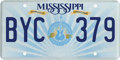 MS license plate BYC379