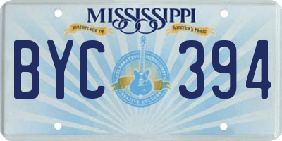 MS license plate BYC394