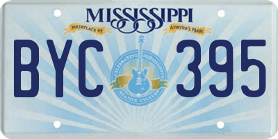 MS license plate BYC395
