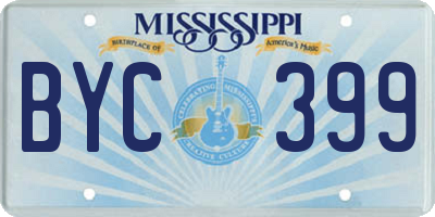 MS license plate BYC399