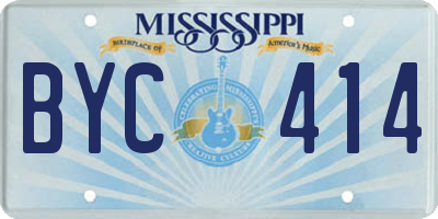MS license plate BYC414