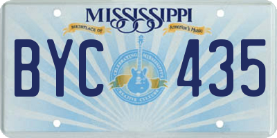 MS license plate BYC435