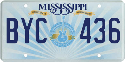 MS license plate BYC436
