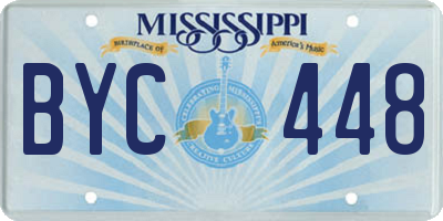 MS license plate BYC448