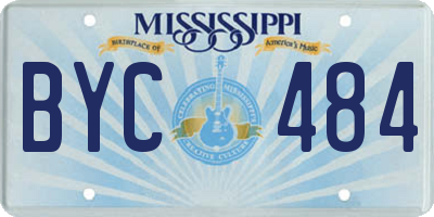 MS license plate BYC484