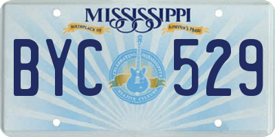 MS license plate BYC529