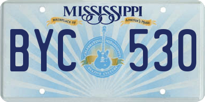 MS license plate BYC530