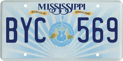 MS license plate BYC569