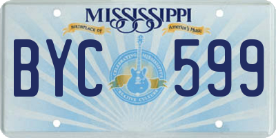 MS license plate BYC599