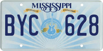 MS license plate BYC628