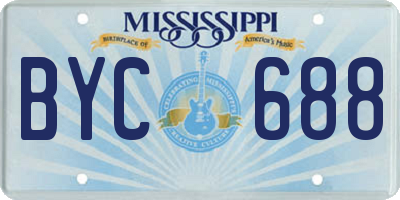 MS license plate BYC688