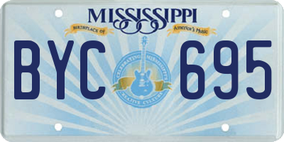 MS license plate BYC695