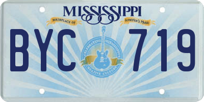 MS license plate BYC719