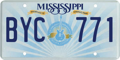 MS license plate BYC771