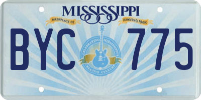 MS license plate BYC775