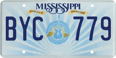 MS license plate BYC779