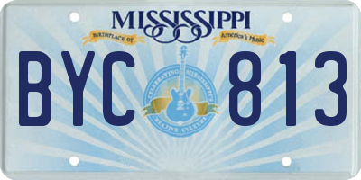 MS license plate BYC813