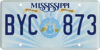 MS license plate BYC873