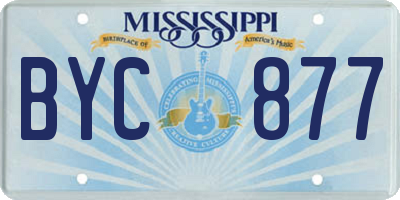 MS license plate BYC877