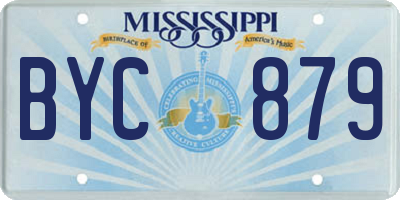 MS license plate BYC879