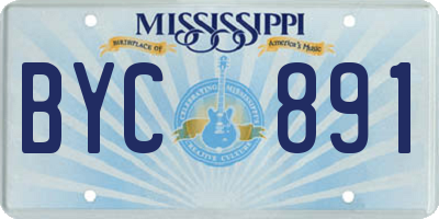 MS license plate BYC891