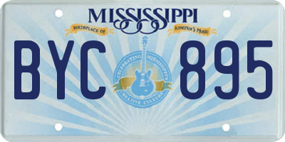 MS license plate BYC895