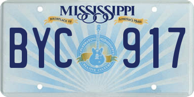 MS license plate BYC917