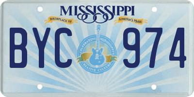 MS license plate BYC974