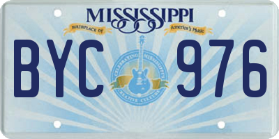 MS license plate BYC976