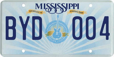 MS license plate BYD004