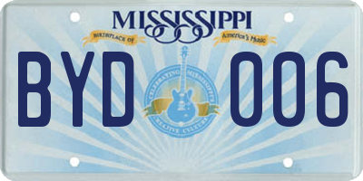 MS license plate BYD006